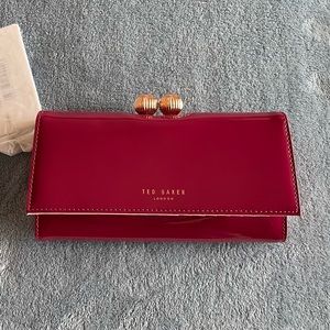 NWT Ted Baker Patent Leather Clutch Wallet